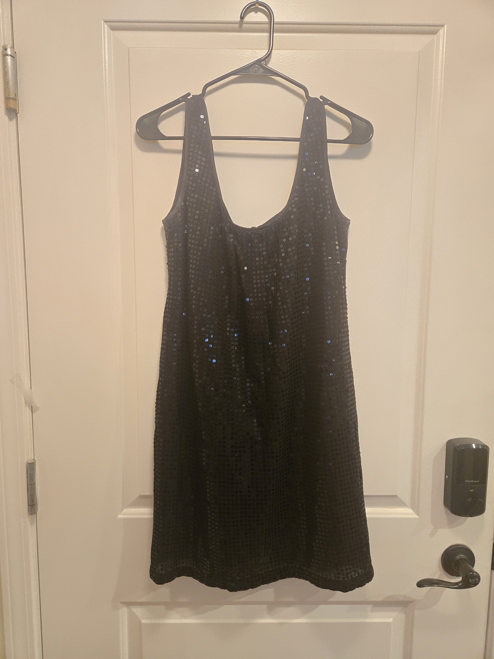 New York & Company Black Sequin Mini Dress